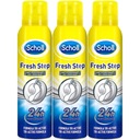 SCHOLL Fresh Step Foot Antiperspirant Grey Spray Tri-Active 3 x 150 ml