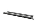 PATCH PANEL 24 PORT 0,5U 19” CAT.6 BLACK LANBERG