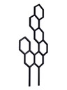Rastlinná kvetinová podpera, rebrík na pergolu 36 cm