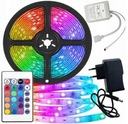 FAREBNÝ LED PÁS LED ZDROJ NAPÁJANIE RGB DIAĽKOVÝ OVLÁDAČ 72W 5M 300LED