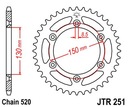 JT JTR251.51 ZADNÉ OZUBENÉ KOLO