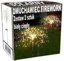 SOLAR záhradné svietidlo FIREWORK LED púpava x2