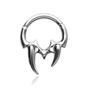 Titánové kliker náušnice, strieborné kly septum daith 1,2/10