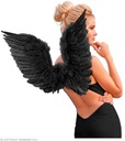 SUPER Angel Wings Čierna 78x36cm 8671NW vyrobené z peria Diabol Raven Vtáčie perie Dem