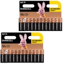 24x ORIGINÁLNE ALKALICKÉ BATÉRIE DURACELL LR6/AA Platnosť 10 rokov