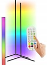 Rohová STOJNÁ LAMPA RGB LED + diaľkové ovládanie