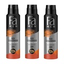 Fa MEN Red 72h Antiperspirant v spreji 150ml x3