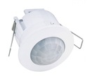 Stropný pohybový senzor pre LED, 230V PIR IR, zapustený, biely