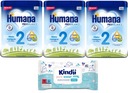 HUMANA 2 HMO NÁSLEDNÉ MLIEKO 6m+ 3x750g + Utierky