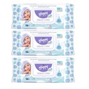 SET Happy Aqua Care hydratačné obrúsky 3x56 ks.