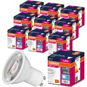 10x LED žiarovka GU10 6,5W = 80W 575lm 4000K OSRAM