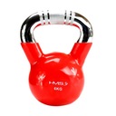 KETTLEBELL DUMBELL HMOTNOSŤ GUMOVÁ CHROMOVÁ 6KG HMS