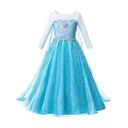 OUTFIT ŠATY ELSA Maškarné šaty Elsa FROZEN 122 128 5 - 6 rokov