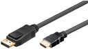 Display Port - HDMI kábel Goobay 2m čierny