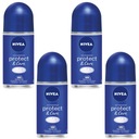 NIVEA Protect Care Dámsky antiperspirant roll-on do podpazušia 50 ml x 4 ks