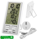 TEPLOMER POČASIA STANICA POČASIE LCD HYGROMETER BATÉRIA MAGNET HODINY SADA