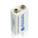 everActive 6F22/9V Li-ion 550 mAh batéria s USB TYP C