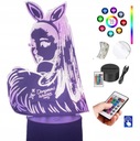 Ariana Grande 3D LED pilotná nočná lampa PLEXIDO