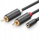 Kábel 3,5 mm minijack (samica) 2RCA (samec