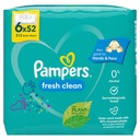 PAMPERS FRESH CLEAN obrúsky pre deti vlhčené obrúsky bal. 6x52ks