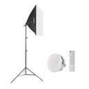 Set SOFTBOX 40x40cm LED lampový statív S DIAĽKOVÝM OVLÁDANÍM