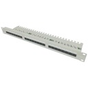 Patch panel patchpanel RACK 19'' 6 24p UTP sivý