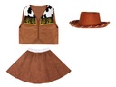 KOVBOY OUTFIT COWGIRL VESTA ČIAPOK 116-128