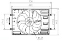 NRF 47916 Ventilátor chladenia motora