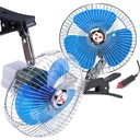 KOVOVÝ VENTILÁTOR DO AUTO 12V KLIP 6