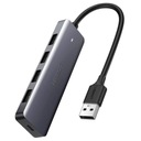 UGREEN Hub USB 4v1 adaptér na 4x USB 3.0 + USB-C (sivá)