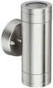 Záhradné nástenné svietidlo OLIMP inox 208835 double GU10 - ideálne do záhrady