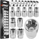 VERKE V39112 TORX ZÁSTRČOVÉ KĽÚČE E10-24 SADA ZÁSUVEK 9 EL