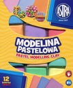 Pastelová modelovacia hmota, 12 farieb