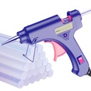 Presná HOT GLUE GUN 80W + sada 14 lepiacich tyčiniek