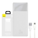 Powerbanka Baseus Bipow 10000mAh, 2xUSB, USB-C, 20W (biela)