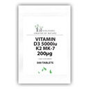 VITAMIN D3 5000iu K2 MK-7 200mcg 500tabs KVALITA!