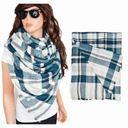 Elegantná šatka veľká šatka Poncho SCARF kockovaný