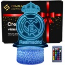 3D USB LED nočná lampa + diaľkové ovládanie Real Madrid