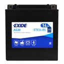 EXIDE ETX16-BS / YTX16-4 12V 14Ah 215A L+