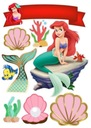 Oblátková torta MERMAID ARIEL + MENO cukor potlač A4