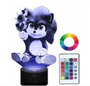 3D LED USB LAMPA LITTLE SONIC BABY DARČEK 16 FARIEB + DIAĽKOVÉ OVLÁDANIE