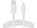 BELKIN Silikónový USB - Lightning kábel 2 m Biely