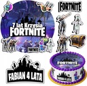 SÚPRAVA TORTOVÝCH TORT 20CM + 17 ZNAKOV - FORTNITE HRY + MENO 15CM 18CM