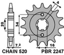 PBR PREDNÉ OZNAČENIE 2247 13 18NC KTM 125 DUKE