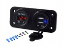 NABÍJAČKA VOLTMETER 2x USB 2A PANEL AUTO