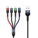 USAMS Pletený kábel U26 4v1 0,35m 2A Fast Charge (2xlightning/microUSB/USB