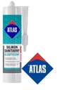 ATLAS SANITÁRNY SILIKÓN ELASTICKÝ, farba 001 BIELA