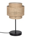 Spálňová lampa BOHO, čierne, očarujúce ľanové tienidlo