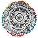 MANDALA MEDITÁCIA POOF POHÁNKOVÉ ŠUPKY DIA. 60 cm