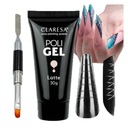 Claresa Poli Gél Akrylový gél 30g Latte + štetec + Dual Nail Forms